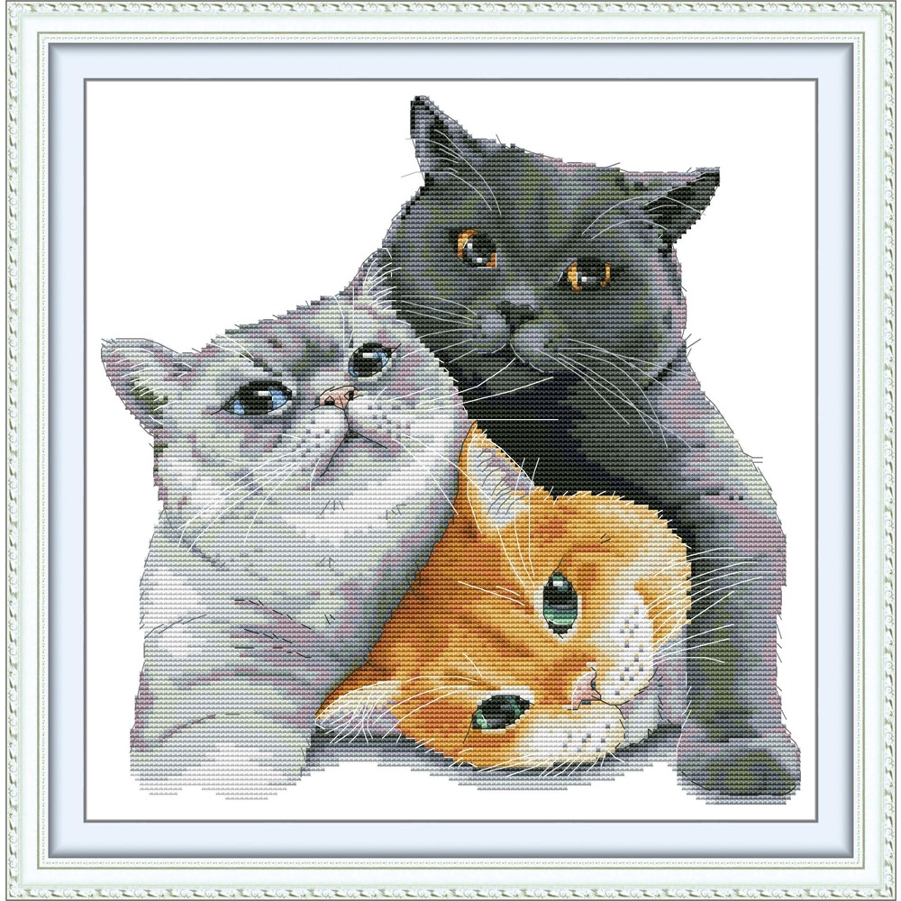 Cotton Embroidery Thread Skeins - Joy Sunday News Vorgedrucktes Kreuzstich-Set, gestempeltes