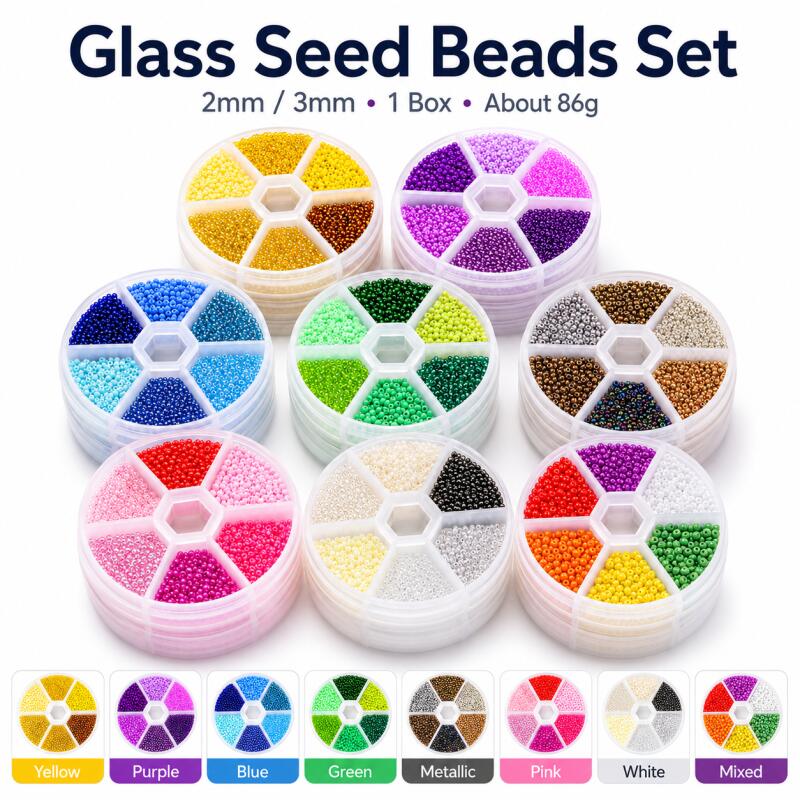 1/2 Box Set 2mm 3mm Charm Glas – Glass Seed Beads 2Mm Jewelry Making Bewertung und Preis