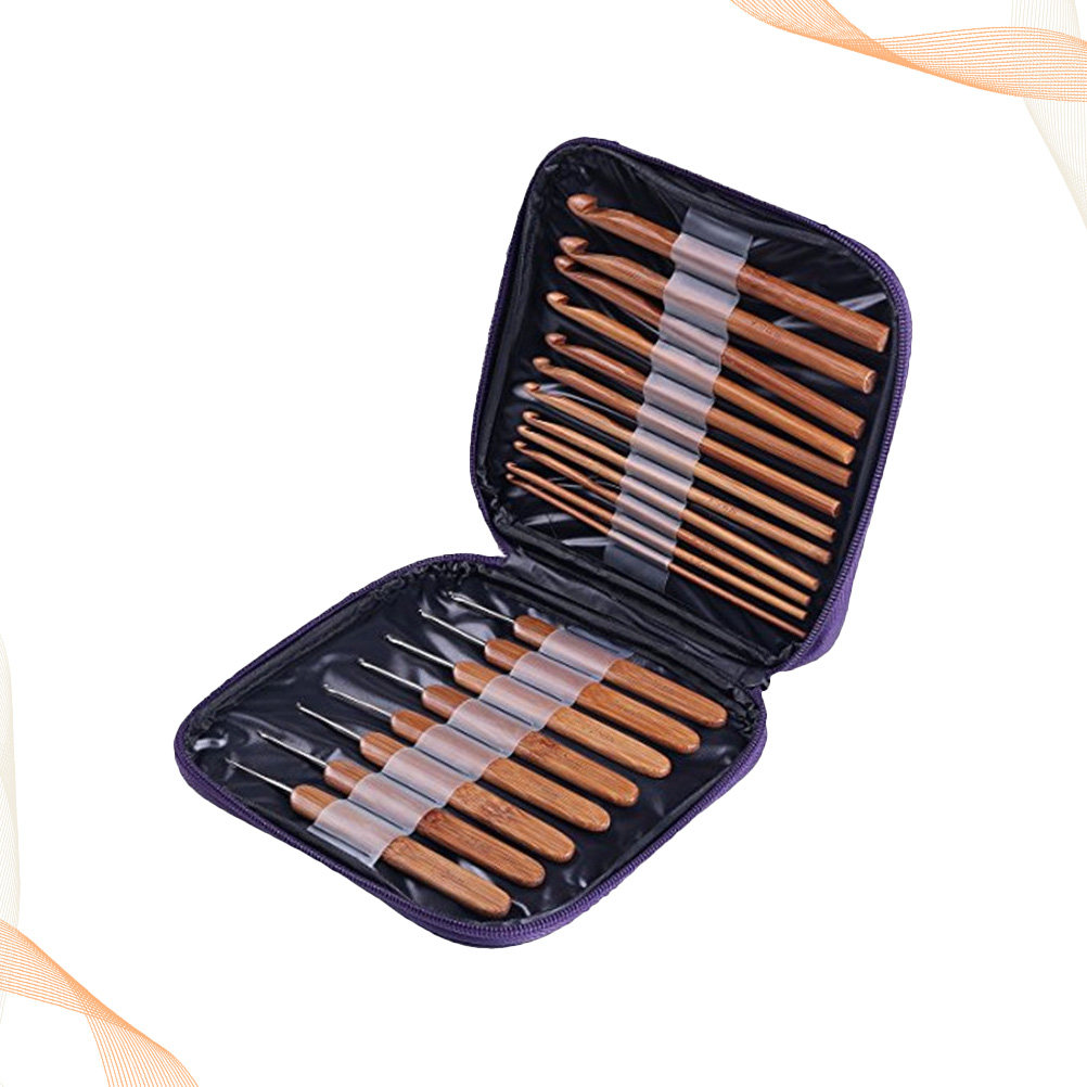 1 Set Bambusholz-Häkelnadeln,  – Wooden Crochet Hooks Ergonomic Handle Bewertung und Preis
